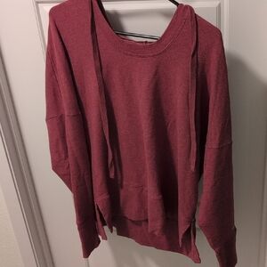 Alo Raspberry Hoodie with Drawstrings